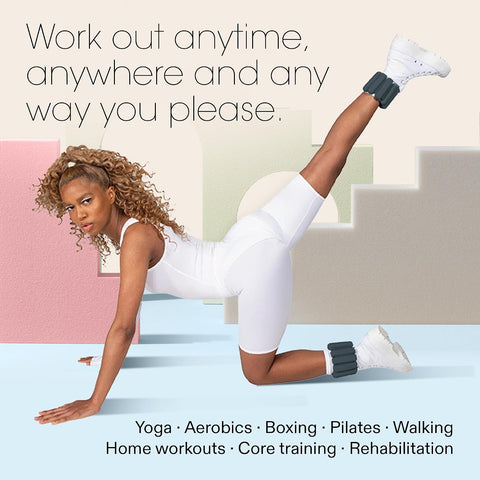 Bala Bangles Wrist & Ankle Weights for Women & Men, Home Gym Equipment
