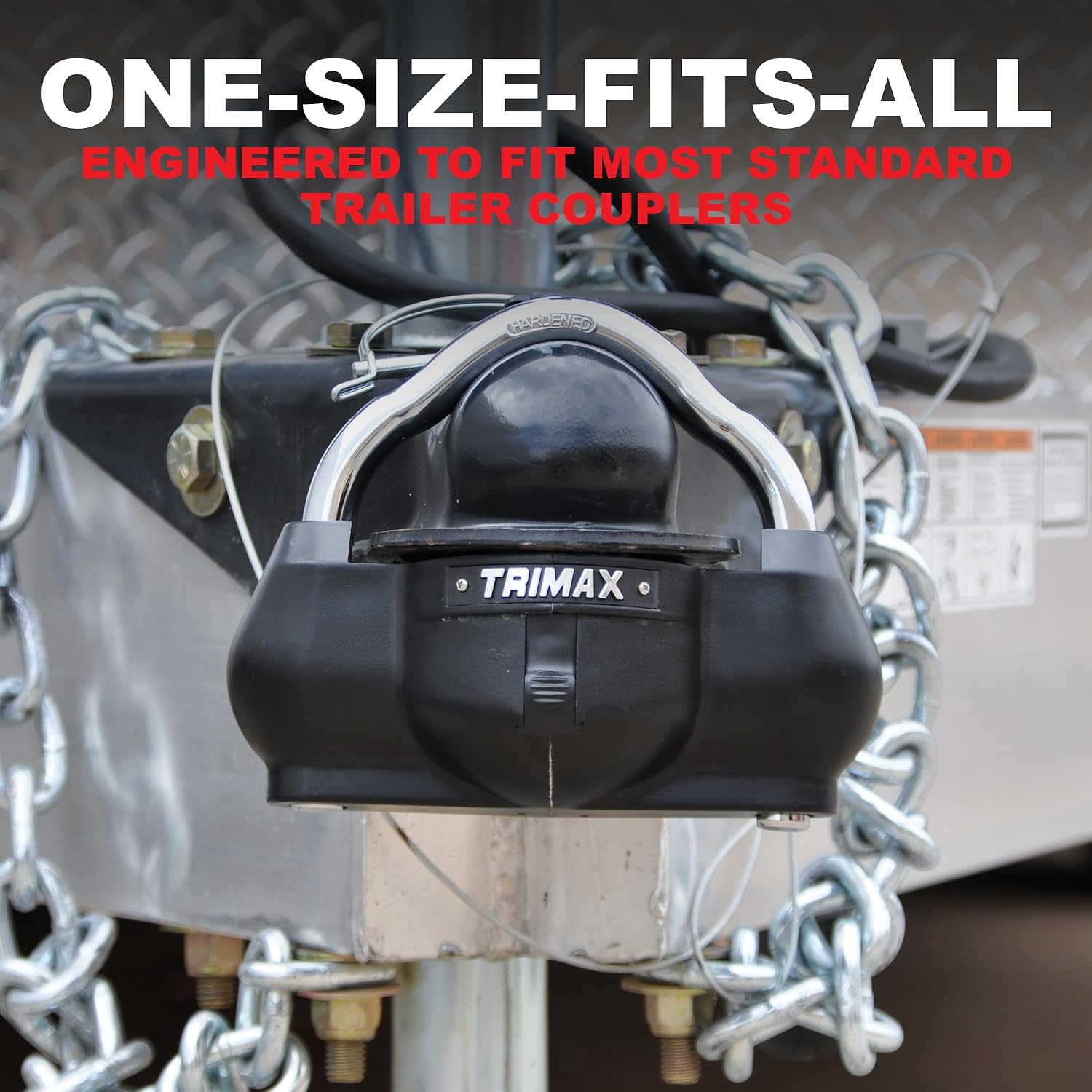 TRIMAX UMAX100 Trailer Hitch Lock, 1-7/8"-2-5/16" Couplers