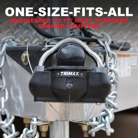 TRIMAX UMAX100 Trailer Hitch Lock, 1-7/8"-2-5/16" Couplers