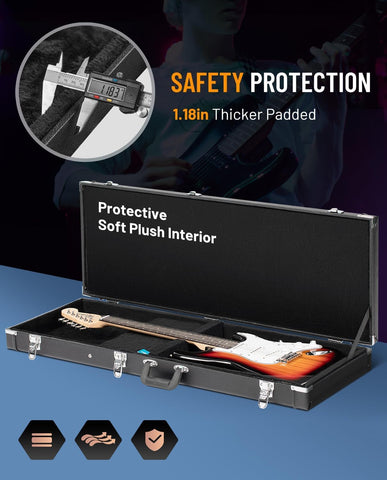 CAHAYA Electric Guitar Case Hard Shell Lockable Fits Most Strat Tele