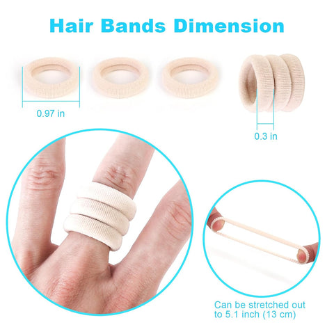 Qarwayoc Blonde Toddler Hair Ties, No damage, Seamless, Blonde, 1.0 inch