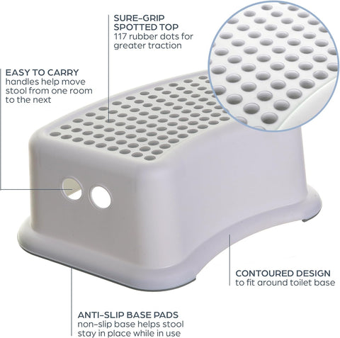 Dreambaby Step Stool for Kids - Non-Slip Base and Contoured Design for Toilet Potty Training and Sink Use