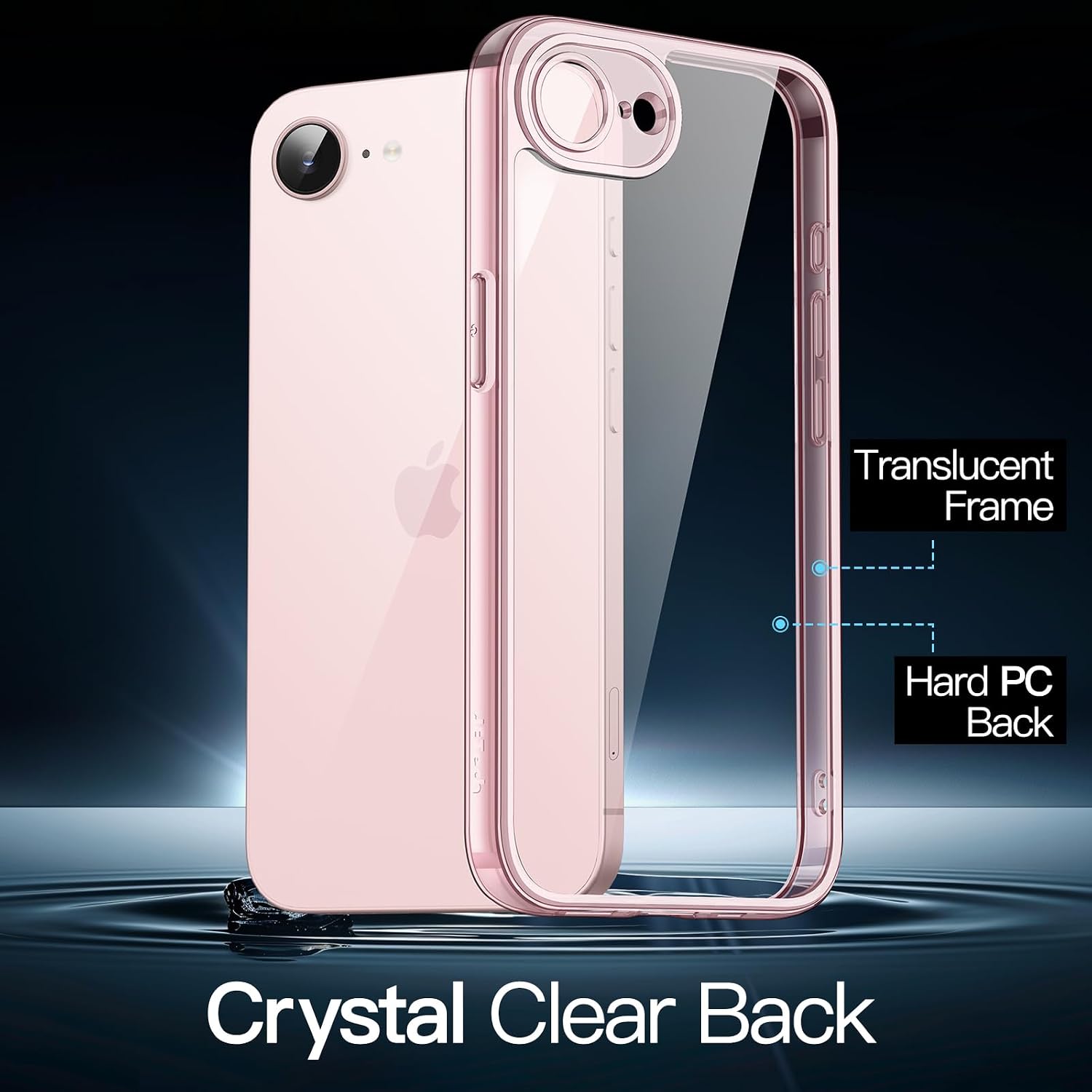JETech Case for iPhone 17e/16e, Anti-Yellowing, Soft Pink