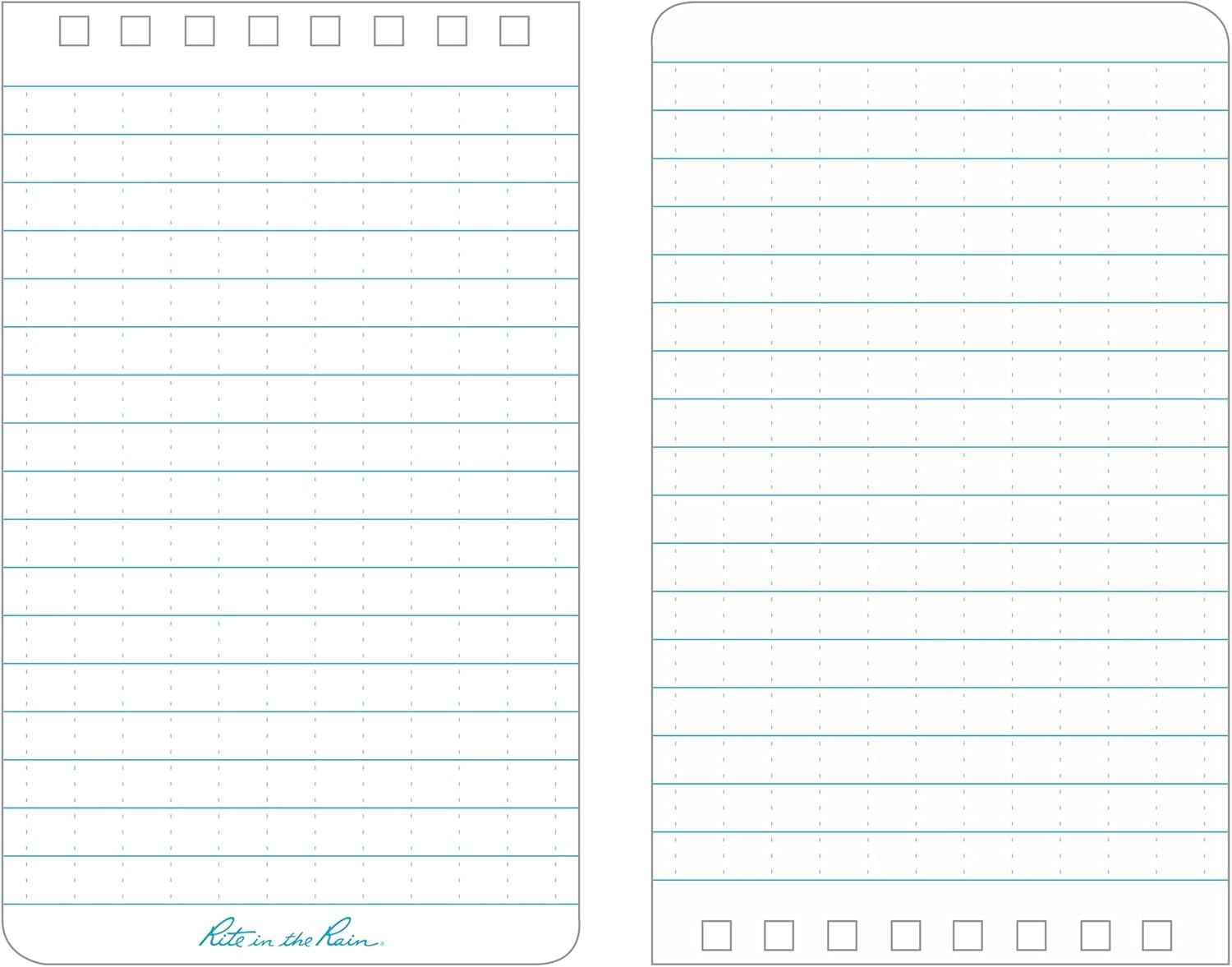 Rite in the Rain Weatherproof Top Spiral Notebook, 3" x 5", Yellow Cover, Universal Pattern, 6 Pack (No. 135L6)