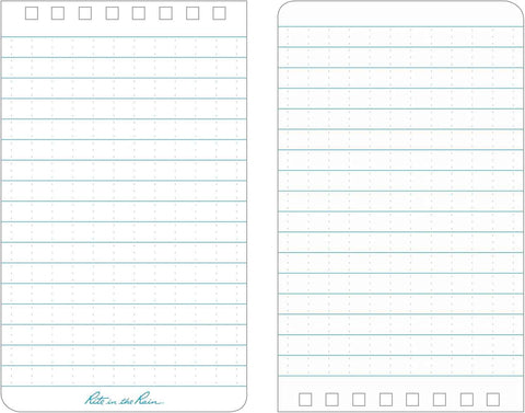 Rite in the Rain Weatherproof Top Spiral Notebook, 3" x 5", Yellow Cover, Universal Pattern, 6 Pack (No. 135L6)