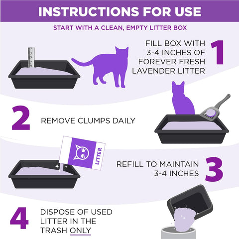 Arm & Hammer Forever Fresh Clumping Cat Litter Lavender, MultiCat Cat Litter Odor Control 18lb With 20% More Lavender Freshness, With Essential Oils