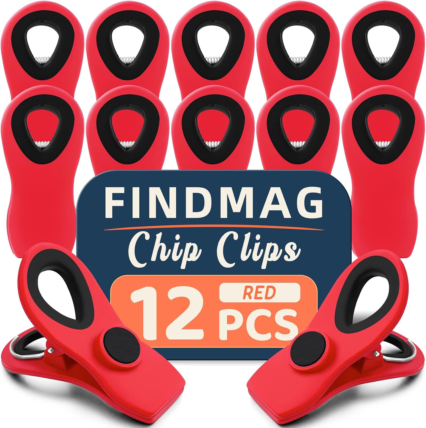 12 Pack Chip Clips, Magnetic Clips for Chips and Other Food Bags