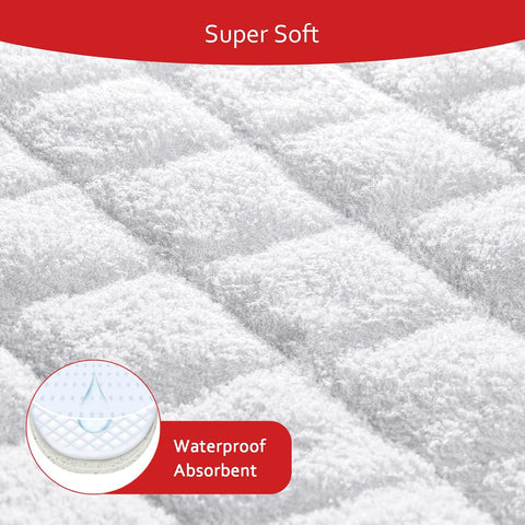 Quilted Thicker Changing Pad Liners White and Grey, 4 Pack