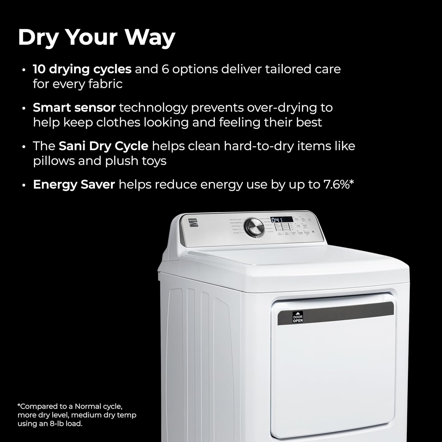 Kenmore 7.0 cu. ft. Front Load Electric Dryer - White