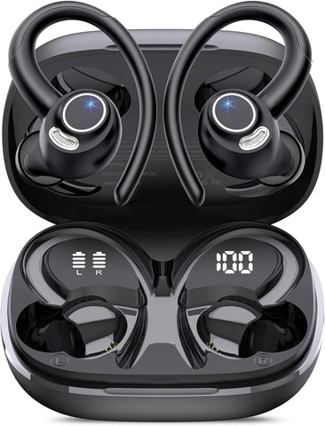 Wireless Earbuds, Bluetooth 5.4 Headphones Sport Over Ear Buds With ENC Mic