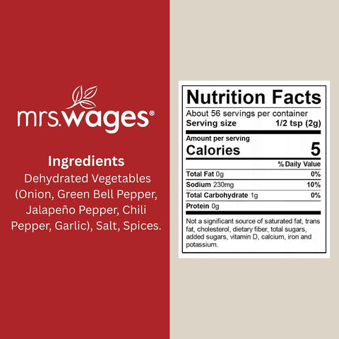 Mrs. Wages Mild Salsa Canning Mix, Mild Spice Flavoring, 12, 4 oz Packets