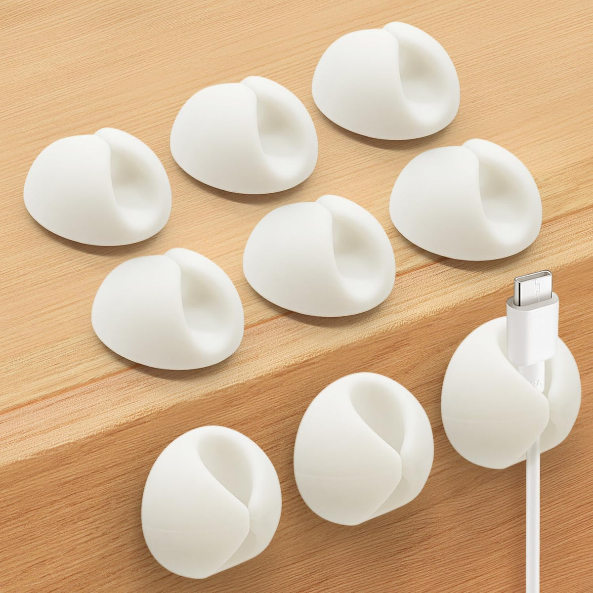 SmiLife Cable Clips, Cord Holder, Wire Holder for Cable Management, 9PCS