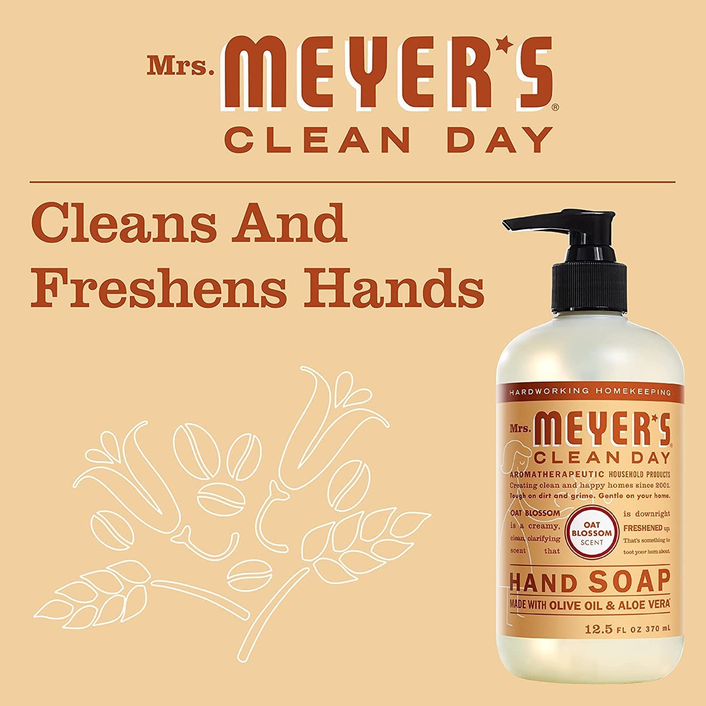 Mrs. Meyer's Liquid Hand Soap Variety, 1 Oat Blossom, 1 Oat Blossom Hand Soap, 1 CT