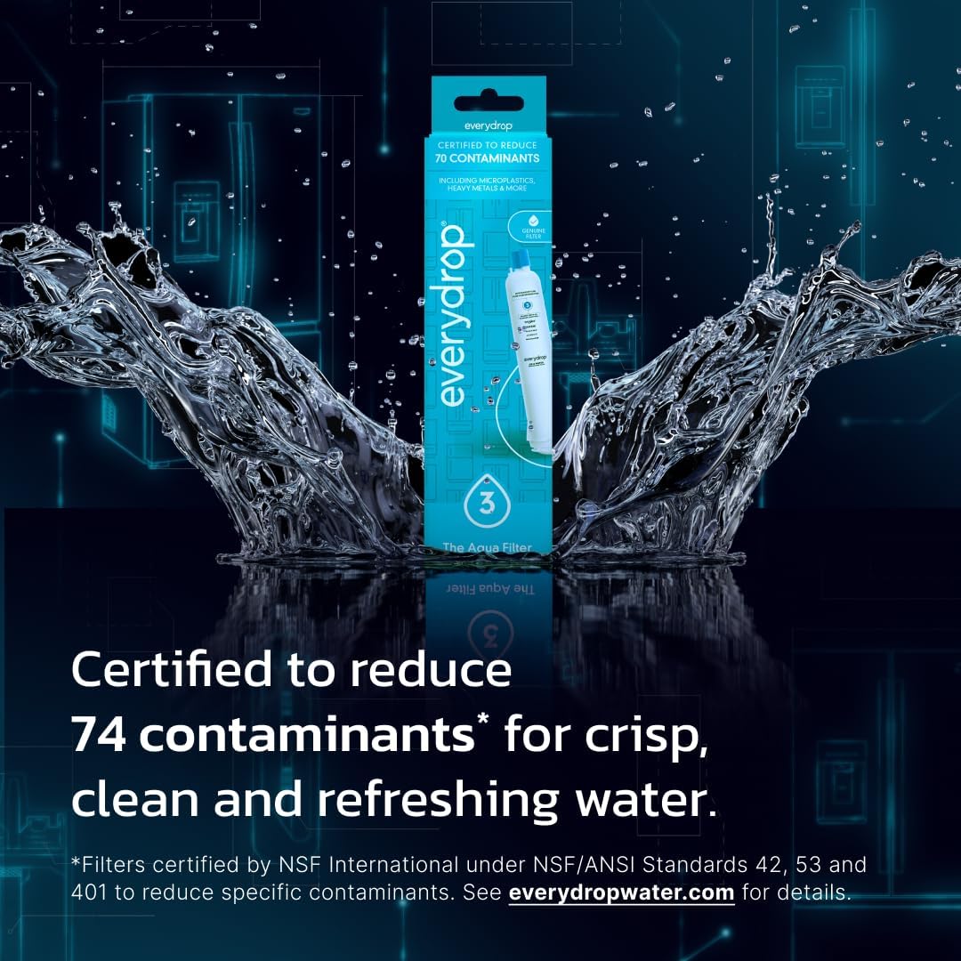 everydrop by Whirlpool Ice & Water Refrigerator Filter 3, Aqua, EDR3RXD1