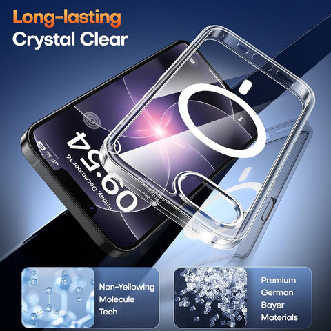 TAURI for iPhone 17e Case/for iPhone 16e Case Compatible with MagSafe Clear