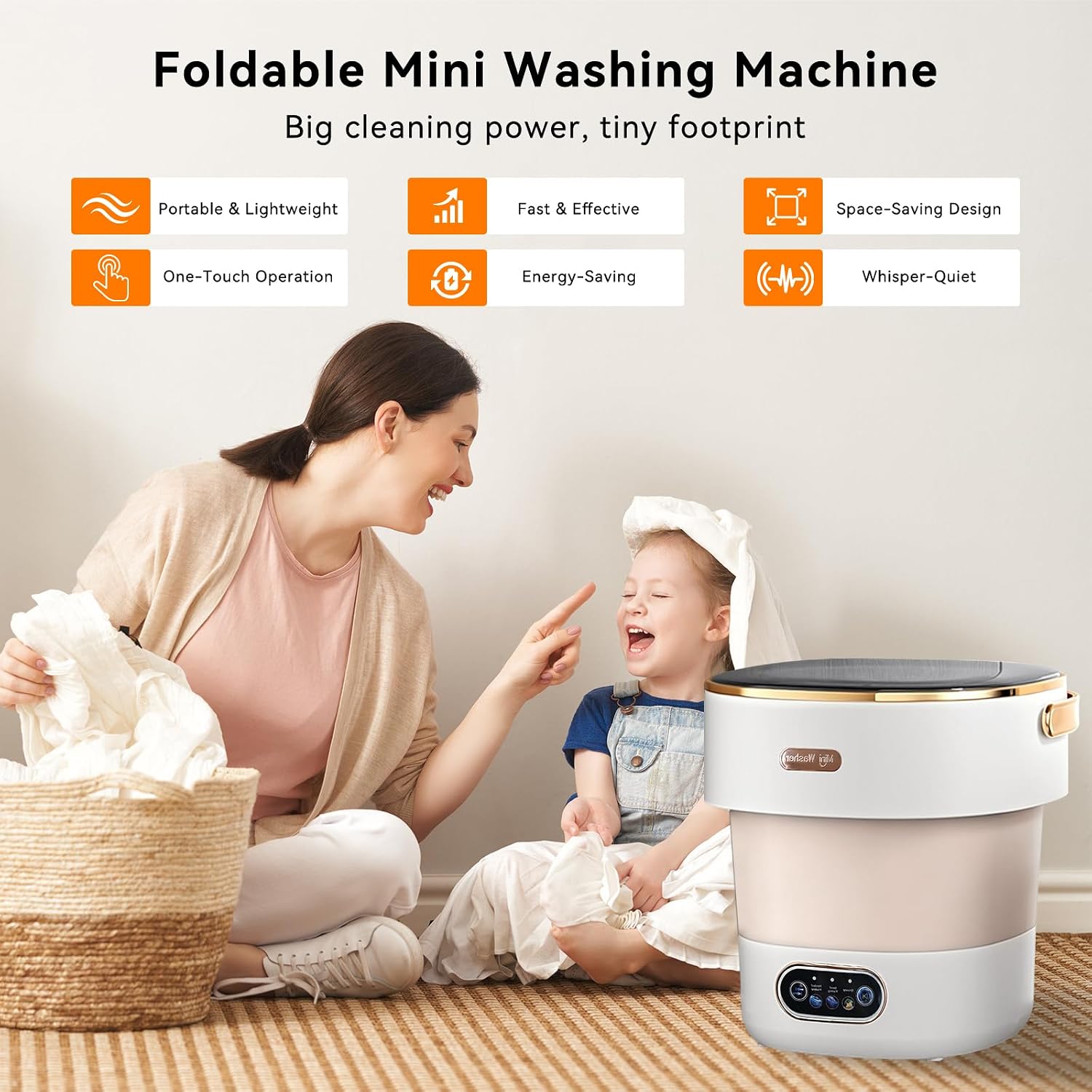 Portable Foldable Washing Machine -20l Mini Washer For Deep Cleaning