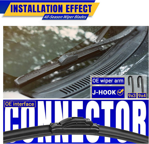 3 Wipers Fits Mini Cooper 2006-11 F55 F56 2014-24 R56 2007-12 Wiper Blades