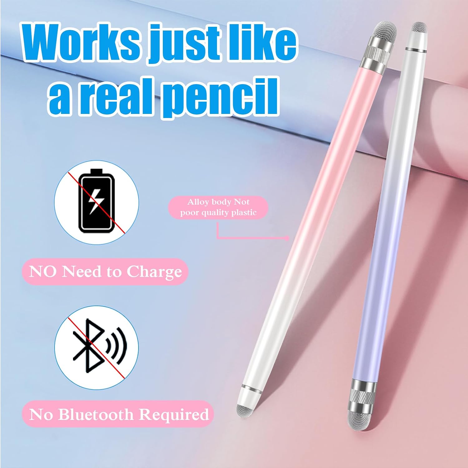Bopomofo 2PCS Stylus Pen for Touchscreen,High Sensitivity & Precision