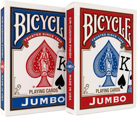 Bicycle Jumbo Index Playing Cards 2 Pack Large Print Poker Size