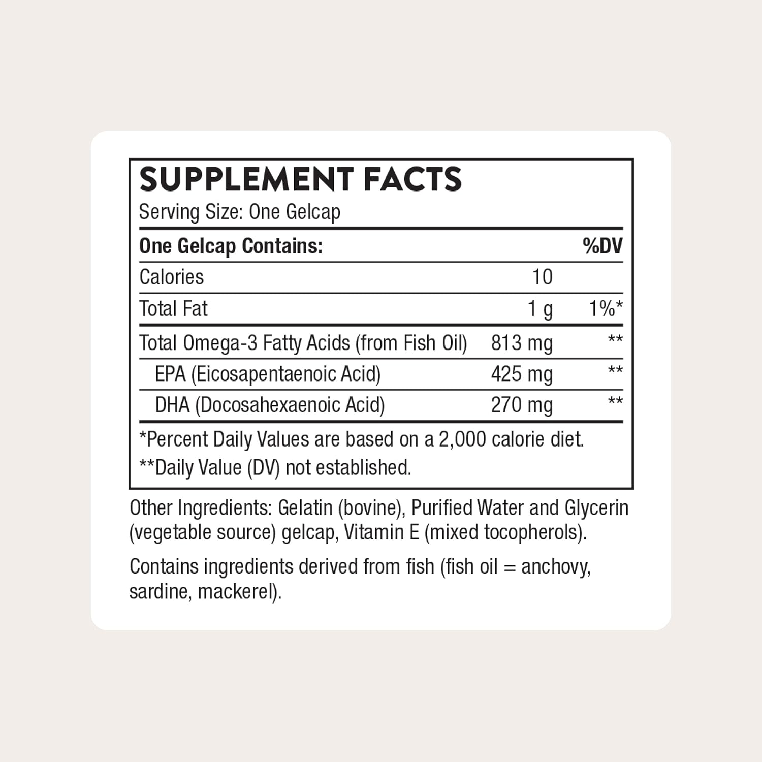 THORNE Super EPA, Omega-3 Fish Oil Supplement with EPA & DHA, 180 Softgels