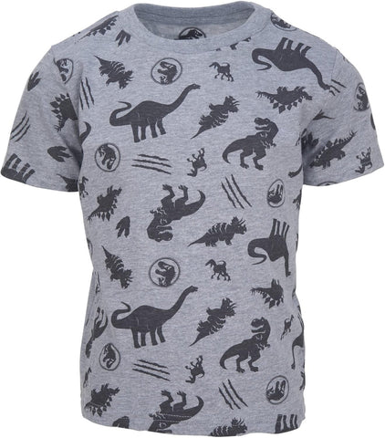 Jurassic World Jurassic Park T-Rex Boys' 3-Pack Short Sleeve Tees Toddler to Big Kid