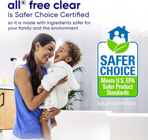 all Liquid Laundry Detergent Free Clear, Unscented, 118 Ounce, 94 Loads