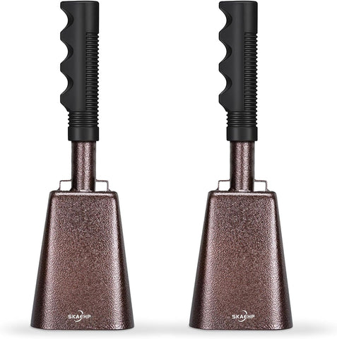 Cow Bells for Sporting Events, 10 Inch Steel Cowbell 2 Pack