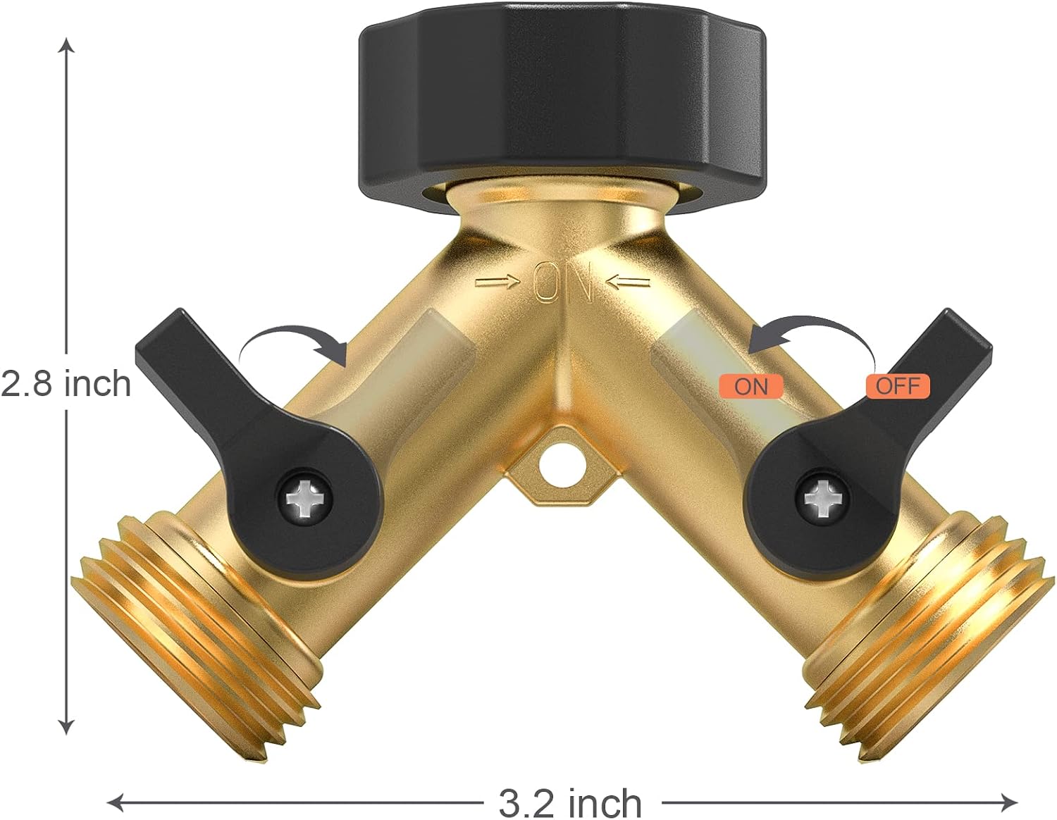Twinkle Star 2 Way Garden Hose Splitter 3/4" GHT