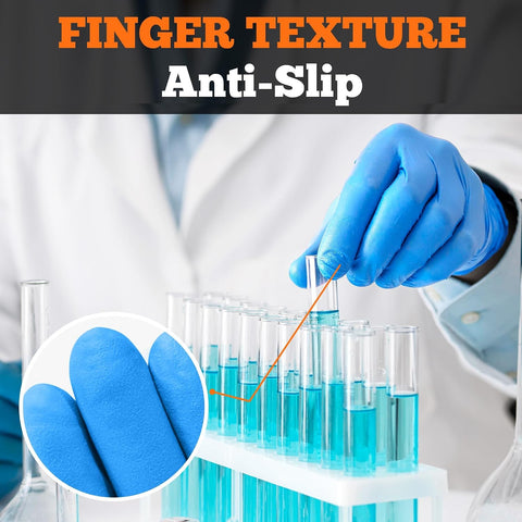 TitanFlex Nitrile Exam Gloves, Blue, 6-mil, Heavy Duty Nitrile Gloves, Mechanic Disposable Gloves, Latex Free, Powder Free
