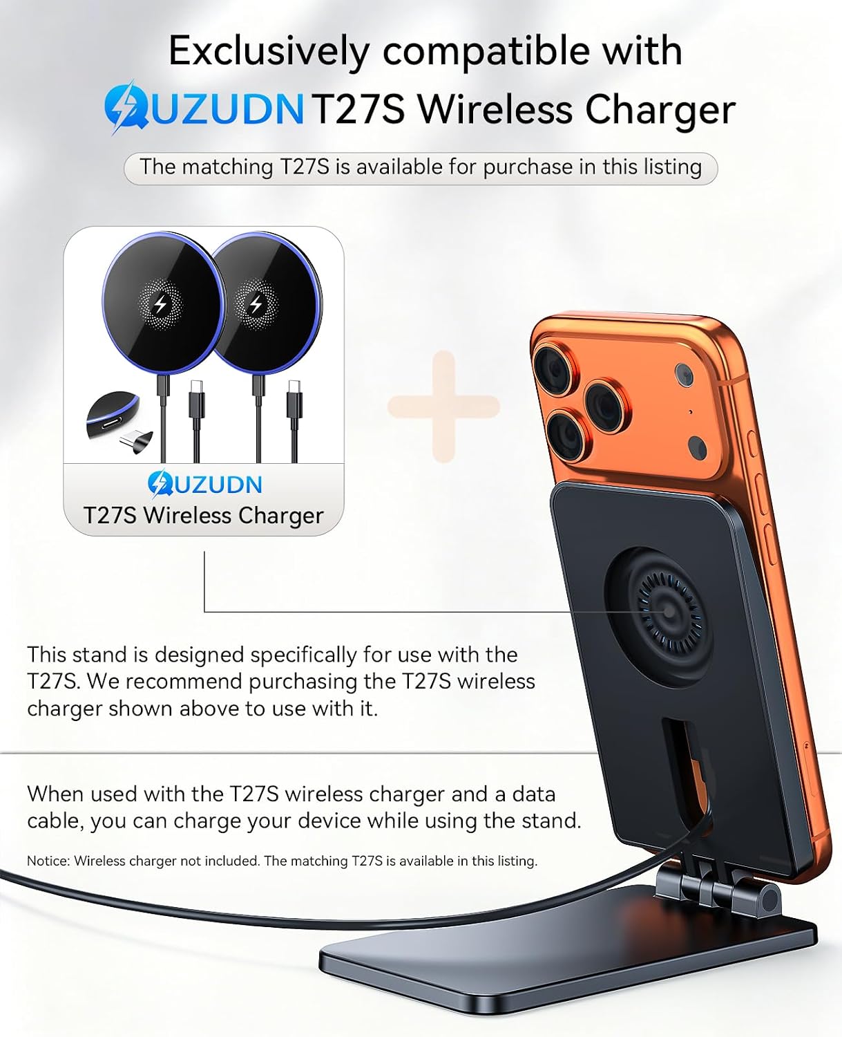 Wireless Charger Stand Matching Only for with T27S Wireless Charger