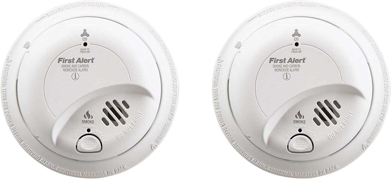 First Alert SC-9120B Hardwired Smoke and Carbon Monoxide Alarm with Battery Backup 2 Pack