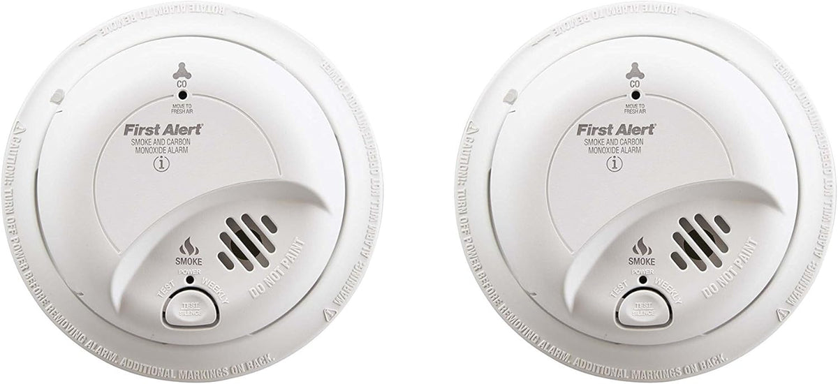 First Alert SC-9120B Hardwired Smoke and Carbon Monoxide Alarm with Battery Backup 2 Pack