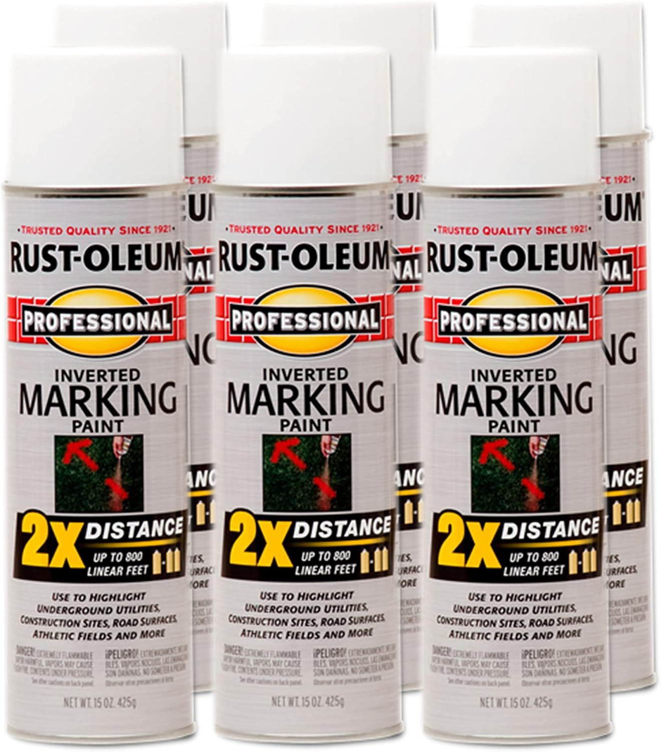 Rust-Oleum Professional 2X Inverted Marking Red-Orange Spray Paint
