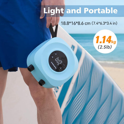 Hydrohero Electric Paddle Board Pump, 20 PSI Rechargeable SUP Pump