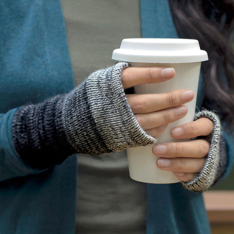 GreaterGood Alpaca Fingerless Mittens Gloves 100% Super Soft Alpaca Wool Handmade Fair Trade Typing Texting Gloves