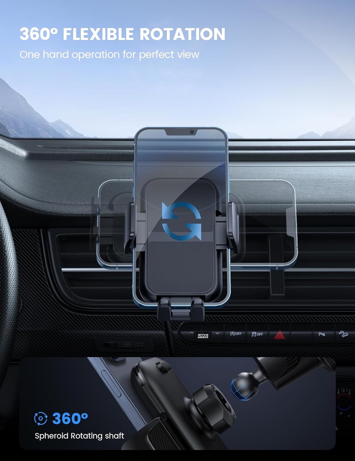 Lamicall 2026 Wider Clamp & Metal Hook Car Phone Holder Vent Accessories