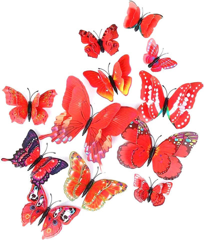 OPSEAM 3D Butterfly Wall Decor Butterfly Decorations Stickers with Magnets