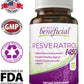 PURELY beneficial RESVERATROL1450-90day supply, 1450mg per Serving of Potent Antioxidants & Trans-Resveratrol, Promotes Anti-Aging, Cardiovascular Support, Maximum Benefits (1bottle)