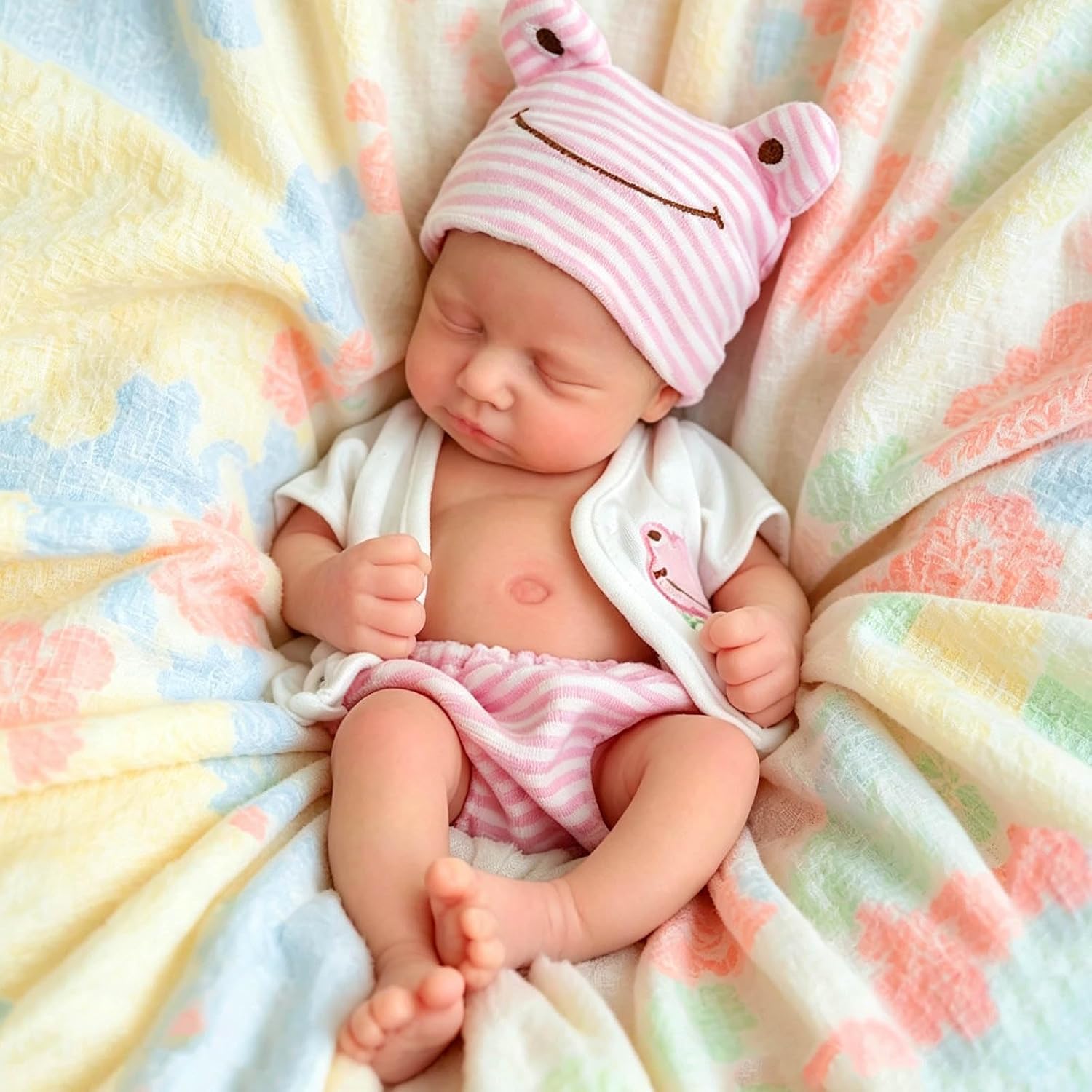 Mire & Mire Reborn Baby Dolls 12" Girl Micro Preemie Full Body Silicone Baby Doll Realistic-Newborn that Look Open Eyes Baby Dolls