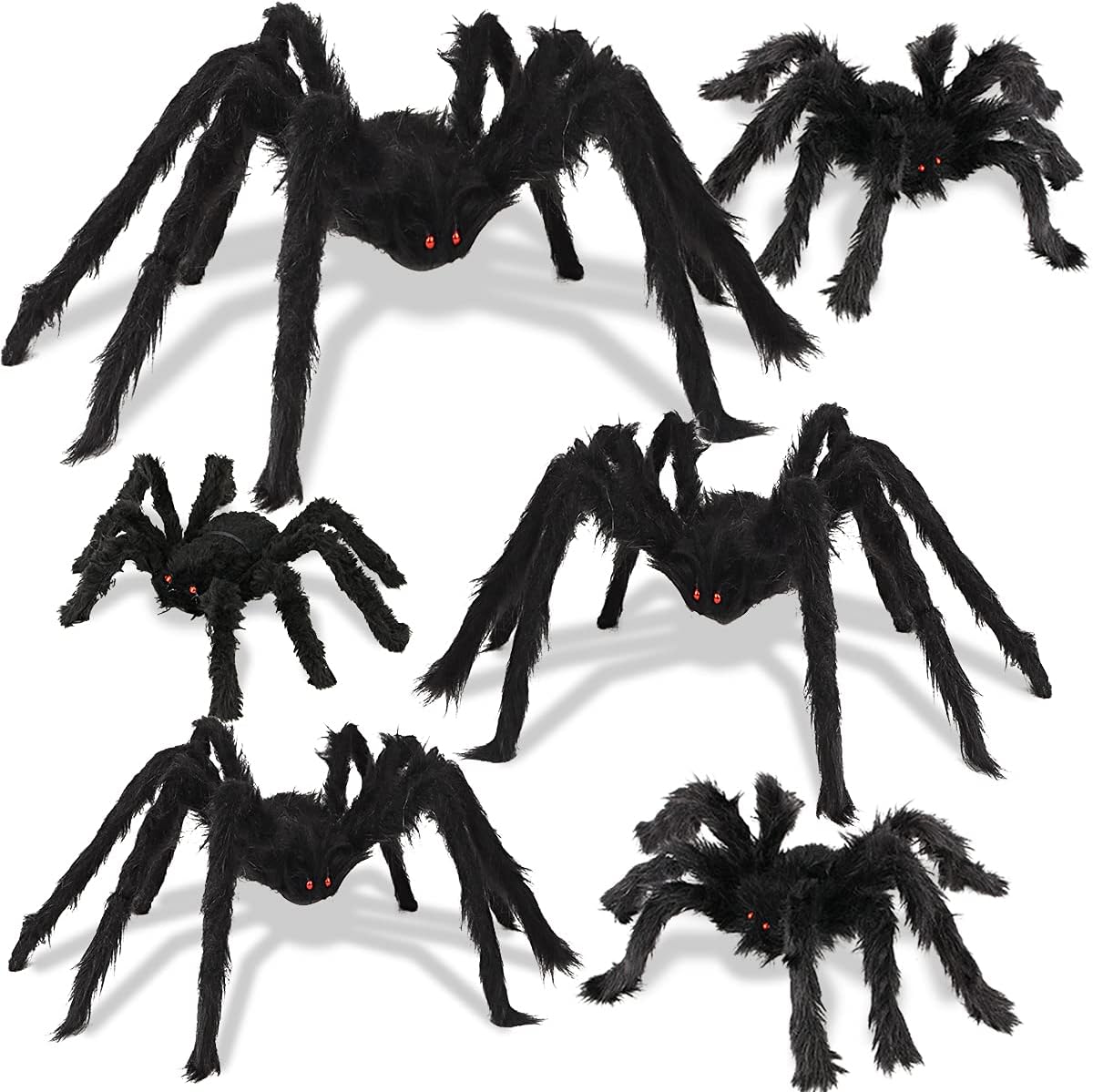 Halloween Spider Decorations 6 Pack: Giant Spider Outdoor Decoration