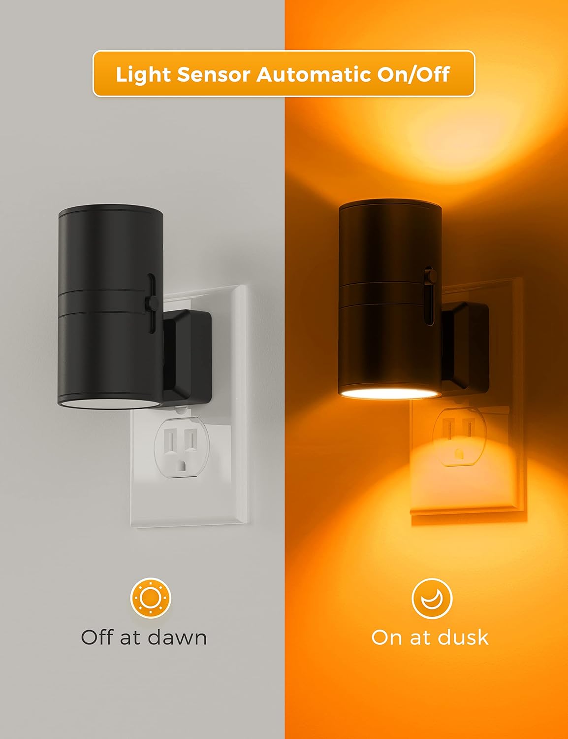 L LOHAS LED Night Light, Amber Nightlight,Dimmable Night Light,Light Sensor