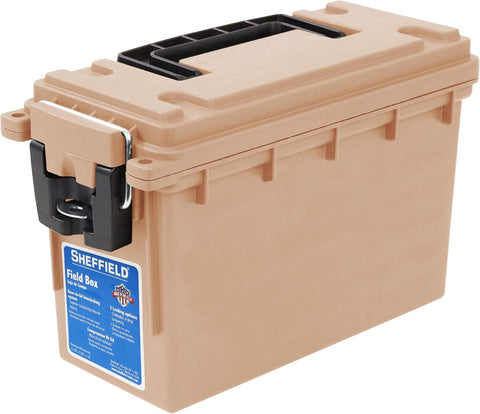 Sheffield 12627 Ammo Box Made in USA Stackable Lockable Ammo Storage Box