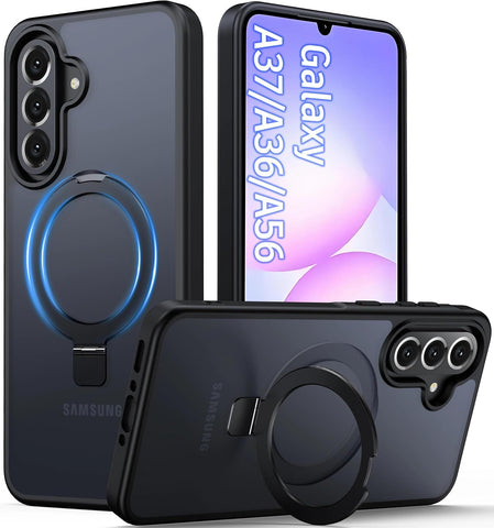 Oterkin Magnetic Case for Samsung Galaxy A37/A36/A56 5G with Stand, Black