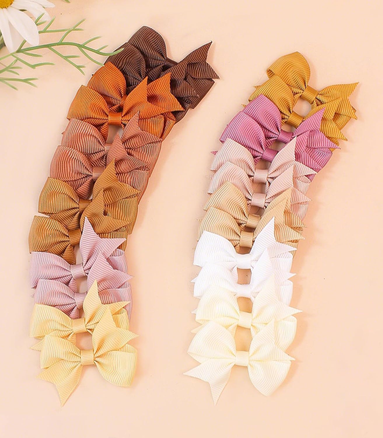 ALinmo Hair Clips for Girls 100PCS - 2" Fully Lined Tiny Bows, Alligator Clips for Infants and Toddlers in Pairs