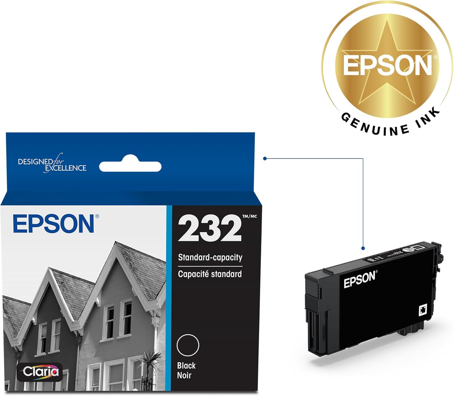 Epson 232 Genuine Standard Capacity Black Ink Cartridge T232120