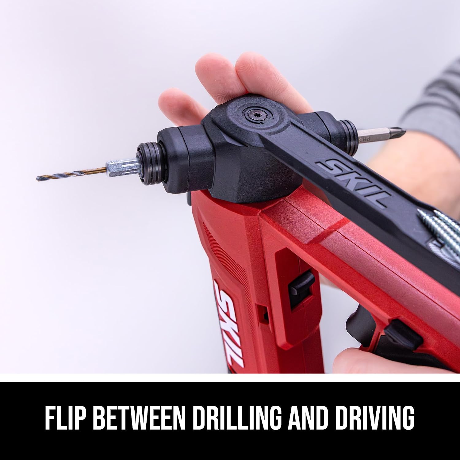 SKIL PWR CORE 20 Brushless 20V Flip Drill Driver Kit with Double Collect Flip Head, Torque Settings & Magnetic On-board Storage, Includes 2.0 Ah USB-C Battery and Charger - DL6300D-12
