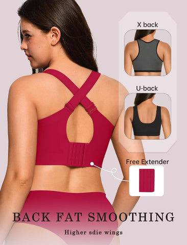 OEAK Womens Wireless Jelly Bras Plus Size Support Push Up Comfortable Bra