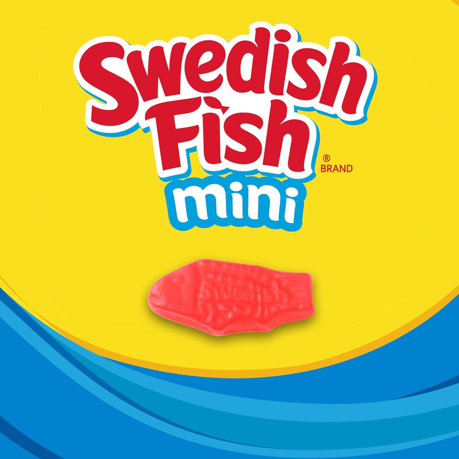 SWEDISH FISH Mini Soft Chewy Candy, Family Size, 1.8 lb Bag
