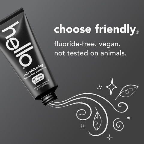 hello Epic Whitening Activated Charcoal Fluoride Free Toothpaste, 3Pk, 4 oz