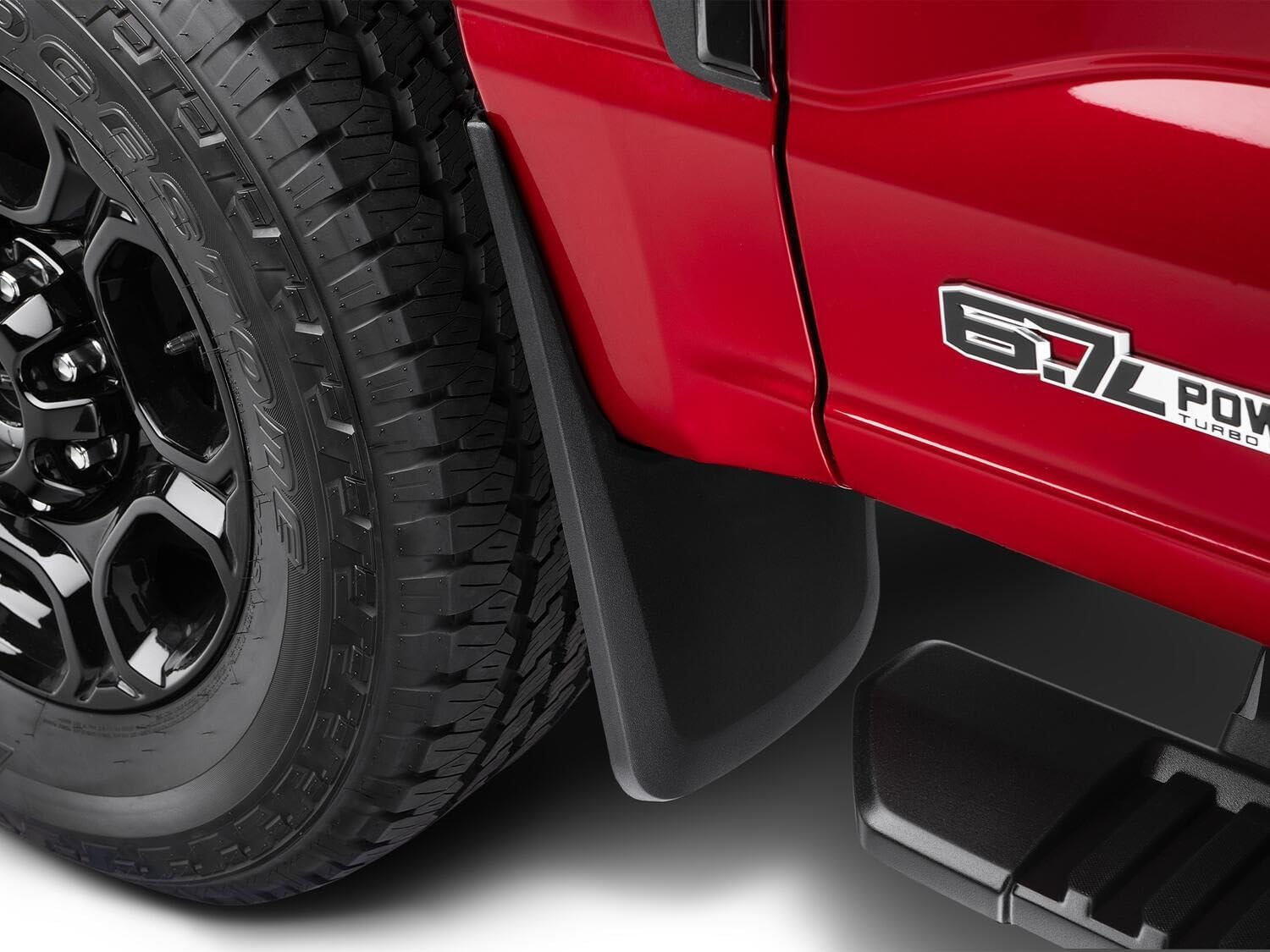 Husky Liners Custom Mud Guards | Fits 2017-2026 Ford F-250 & F-350 w/Single Rear Wheels & w/o OEM Fender Flares | Rear Set, 2-pc Black - 58466